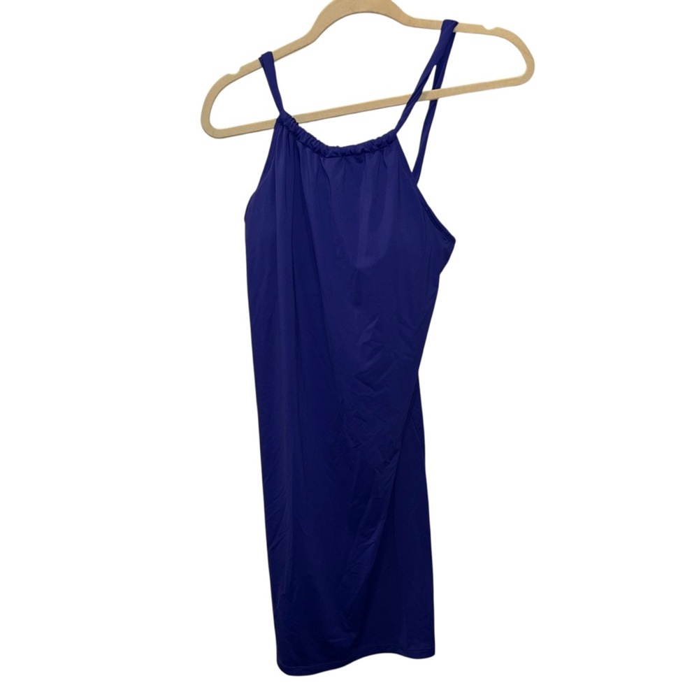 Athleta royal blue spectacular swim dress out dress sz small excellent condition